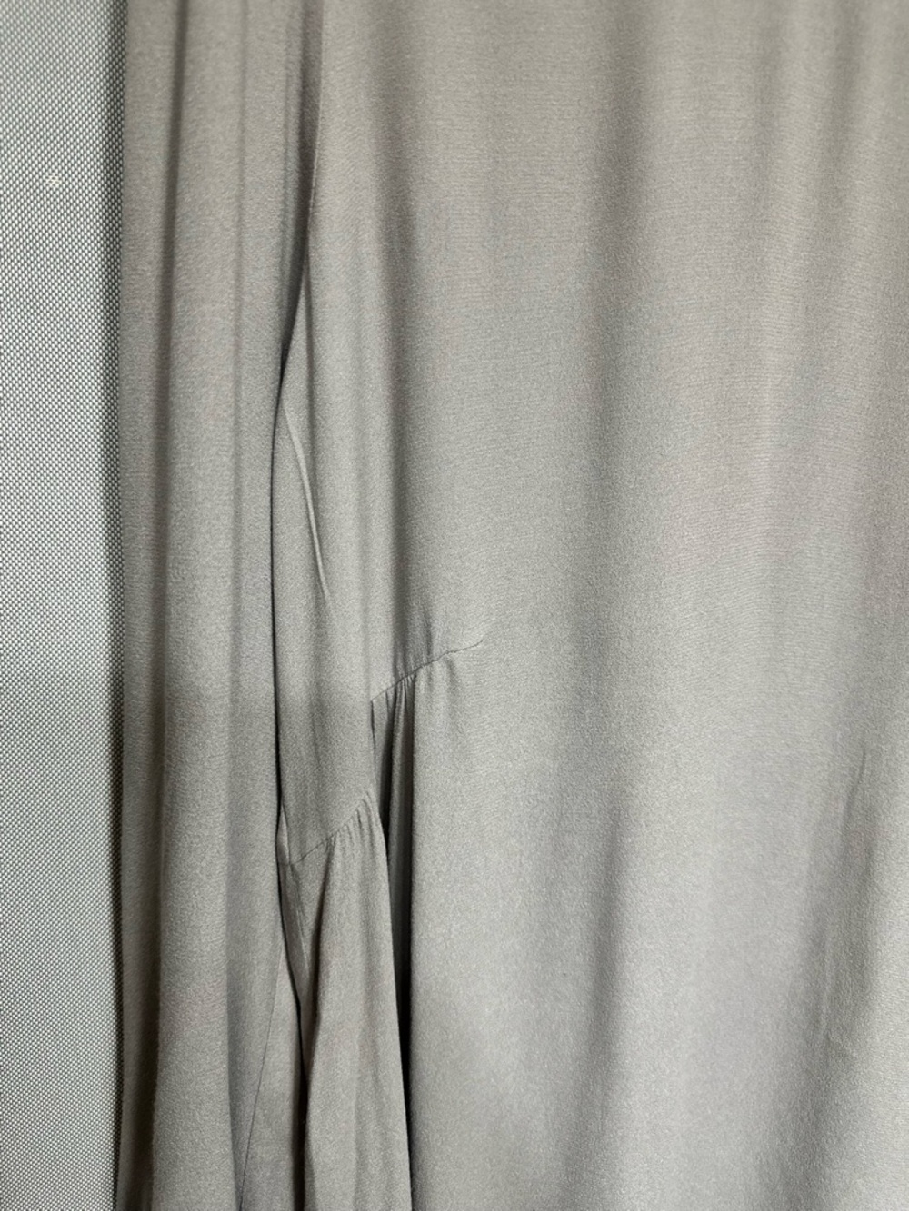 Aritzia Wilfred ($110) Lambrusco Light Grey Tiered Mini Dress PTP 23” AS IS - Picture 9 of 14